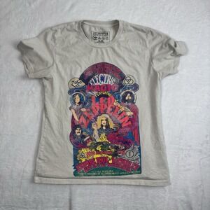 Led Zeppelin Electric Magic Beige Short Sleeve Band Shirt Men's Medium